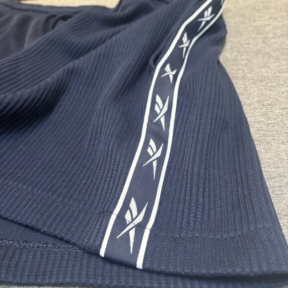 Men's Short Reebok Identity Vector Tape, Navy, Size Medium - Picture 2 of 7